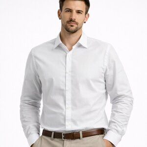 Jack & Jones Men's Premium White Button-Down Shirt – EU XXL / 46 - NWT $55